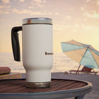 Brevuno 14oz Insulated Stainless Steel Travel Mug with Handle