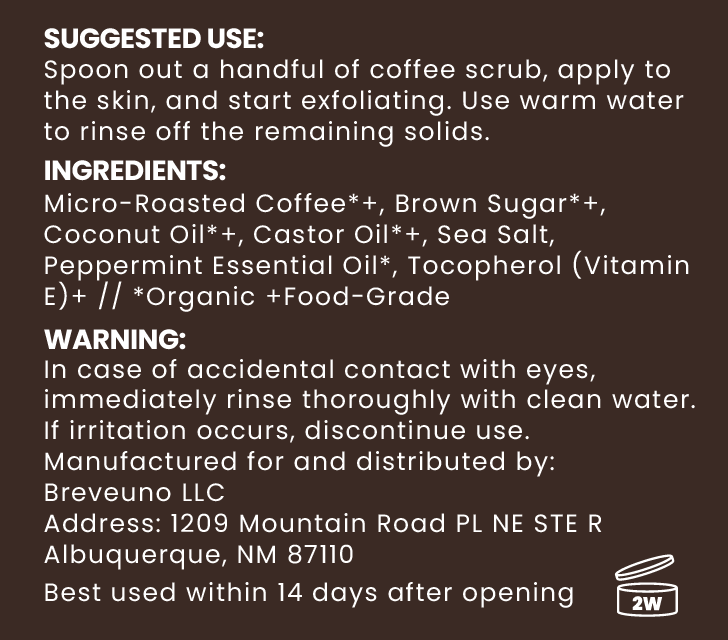 Breveuno® Peppermint Coffee Scrub